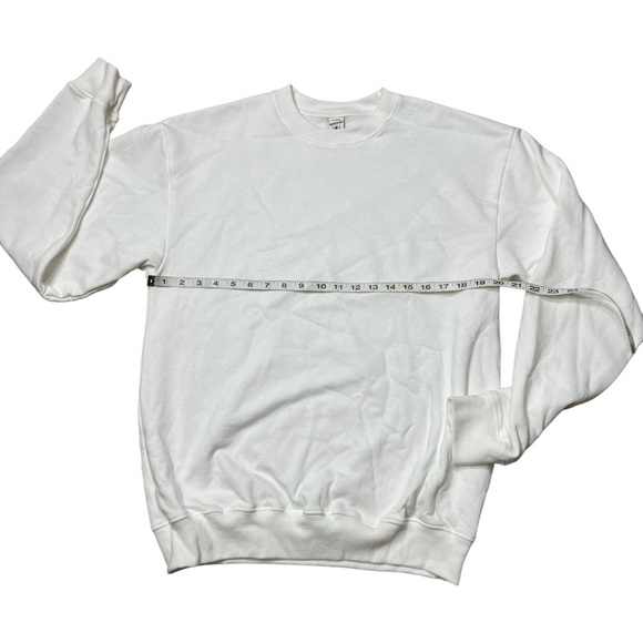 Sporty & Rich Crew Neck White Sweatshirt Oversized Street Wear - Picture 3 of 9